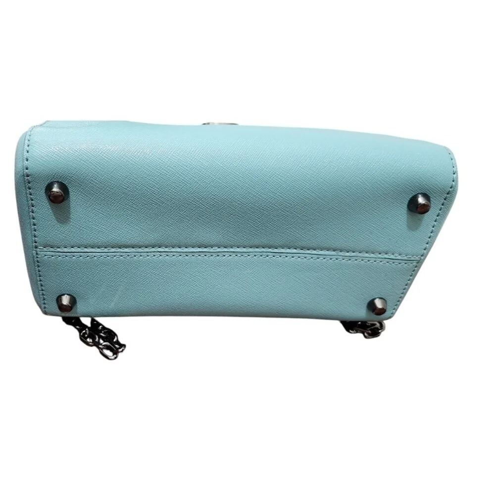 MARC JACOBS Saffiano Leather Backpack color Tiffany Blue